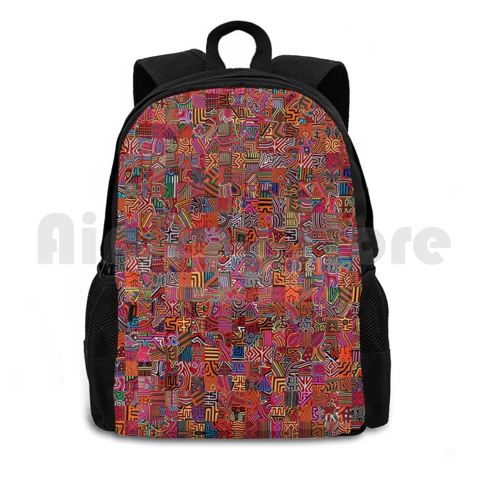 

Molas Outdoor Hiking Backpack Waterproof Camping Travel Mola Panama Kuna