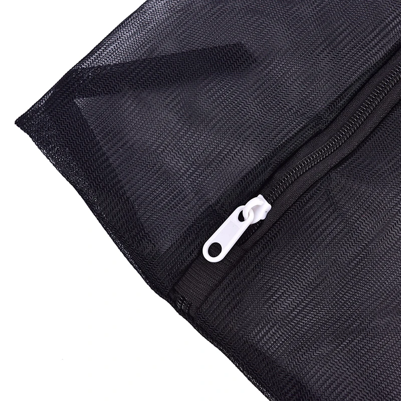 1PC Clothes Washing Machine Laundry Bag With Zipper Nylon Mesh Net Bra Washing Bag  Black Wash Bags