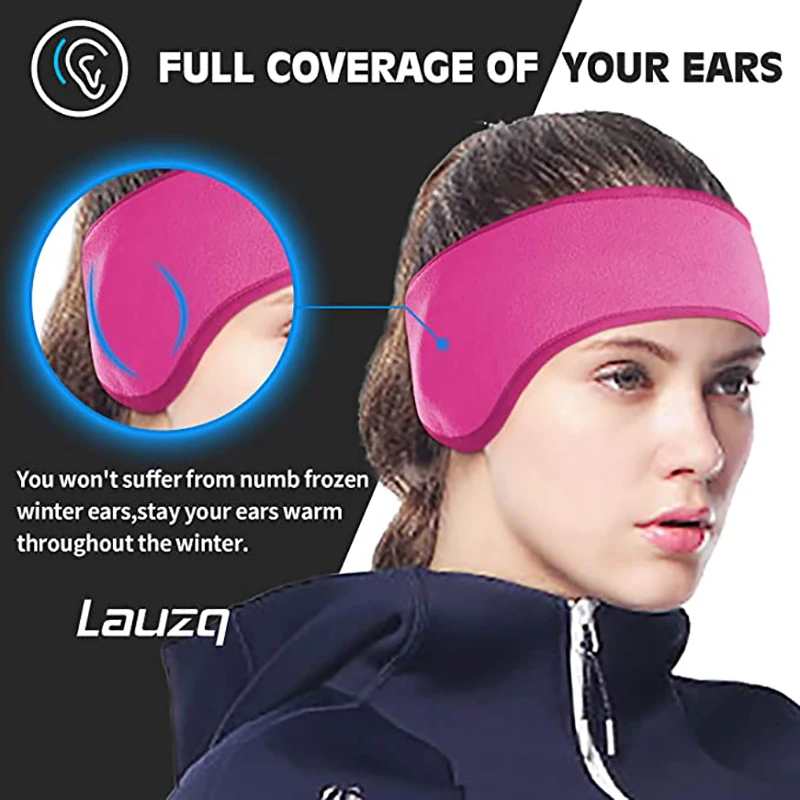 Winter Ear Warmer Headband Cold Weather Ski Muffs Non-Slip Fleece Ear Cover for Women Men Kids Outdoor Activities