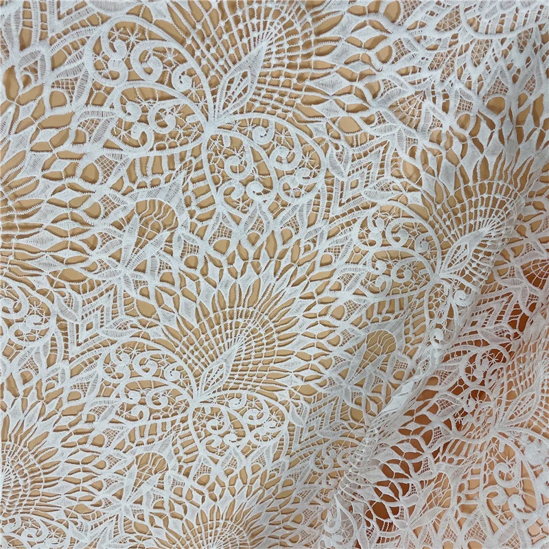 Unique  Bridal Wedding dress Guipure embroidery French lace fabrc DIY sewing high quality Lace material fabric