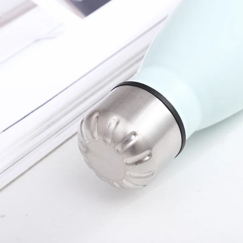 Customized 500ml Double color Water Bottle Insulated Cup Stainless Steel Thermos Bottle Portable Travel Sport Vacuum Gift Cup
