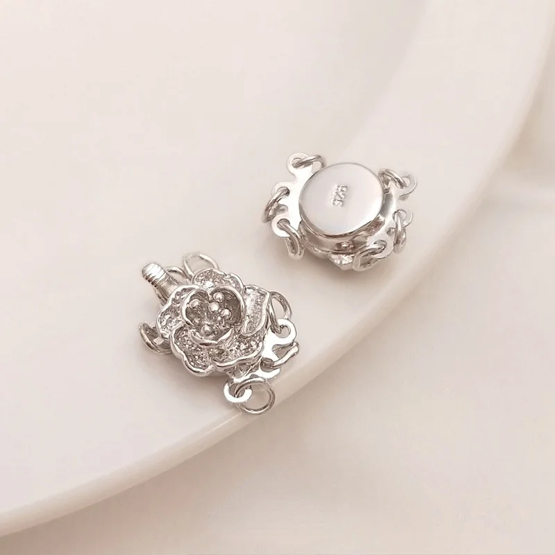 

Стерлингового Серебра 925 пробы, золото 18 карат, сделай сам, натуральные камни, бусины, аксессуары для изготовления ювелирных изделий, серебро/золото, металлические соединительные застежки, фурнитура