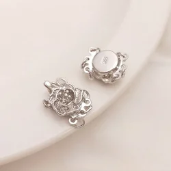 925 Sterling Silver 18K gold DIY Natural Stones Beads Jewelry Making Accessories Silver/Gold Metal Connector Clasps Findings