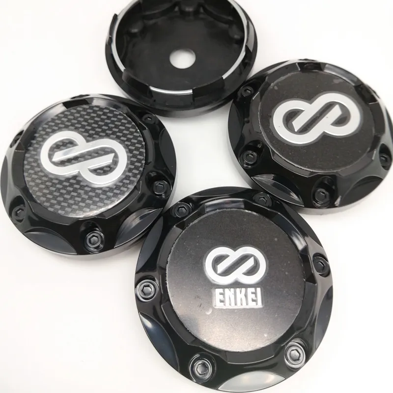 4pcs 68mm Wheel Center Caps for Enkei Car Styling 64mm Auto Rims Emblem Cover Hub Cap 45mm Sticker