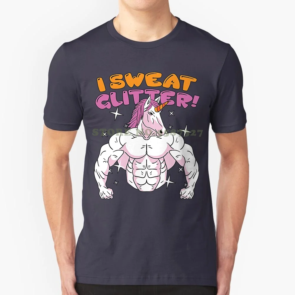 I Sweat Glitter Shirt | Funny Unicorn Fitness T Shirt Gift Anime T-Shirt Summer Style