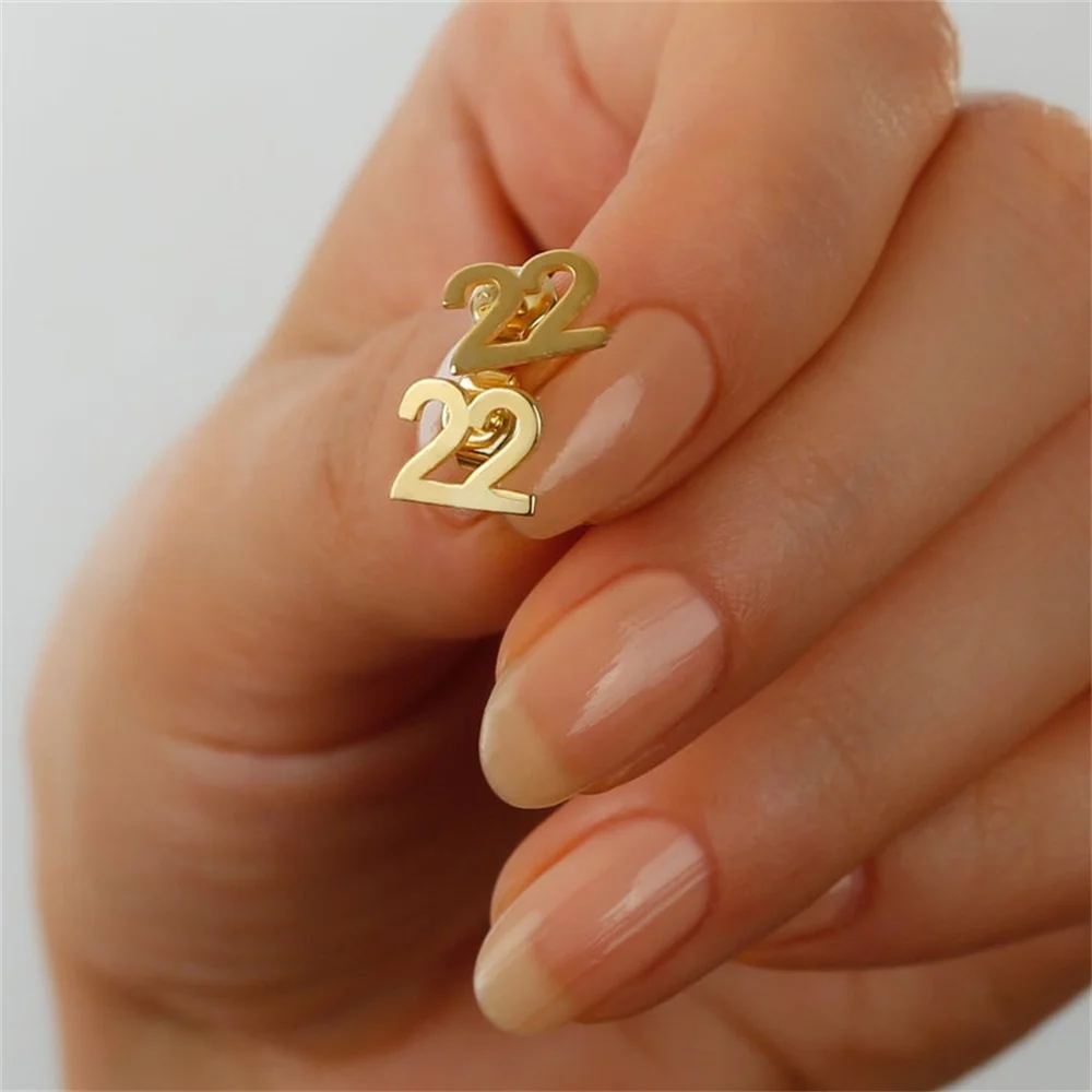 Customized Digital Earrings Personalized Fashion Stainless Steel Welded Pin Earrings Exquisite Women\'s Jewelry Gifts