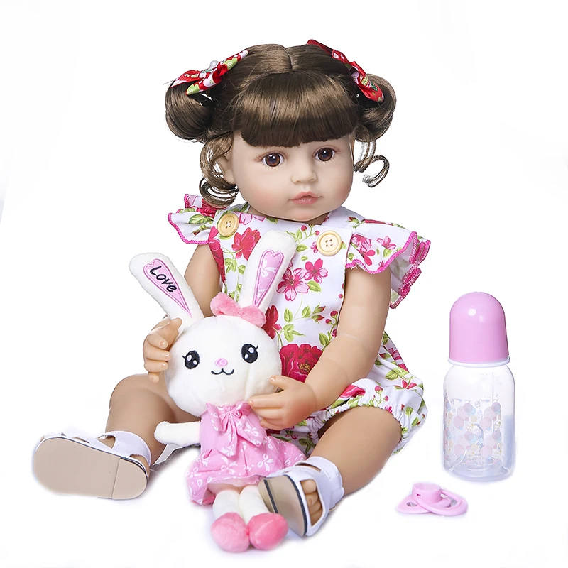 NPK 55 CENTIMETRI Del Silicone Del Bambino Della Ragazza Bambola Del Corpo Intero Morbido Real Touch Principessa Reborn Bebe Tocco Realistico Bambole Realistiche per I Bambini