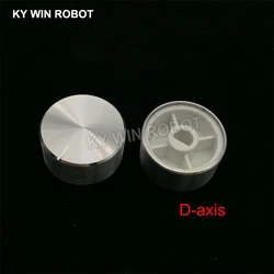 1 pcs 25x13mm 6mm Shaft Hole Aluminum Alloy Potentiometer Knob White (D-axis)