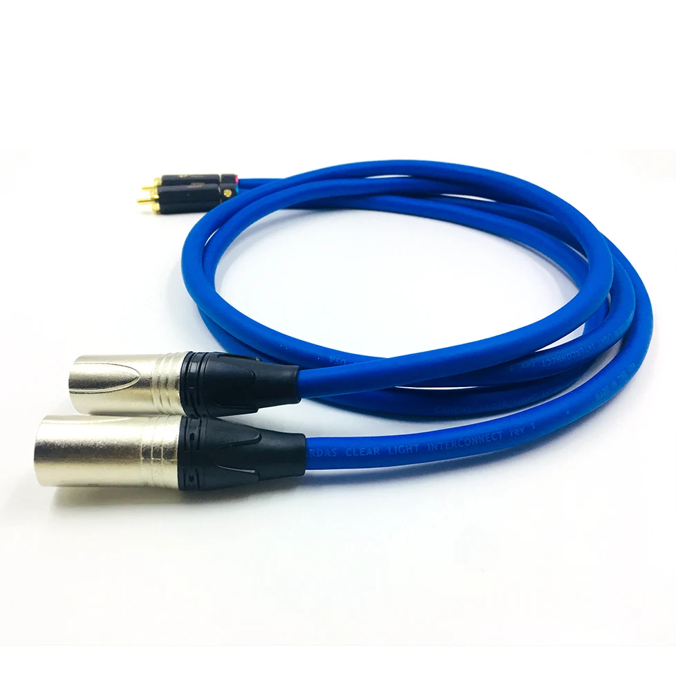 TOP-HiFi คู่ BR-109 RCA ถึง XLR ชายชาย Balacned Audio Interconnect สาย XLR ถึง RCA สาย CARDAS Clear-Light-USA