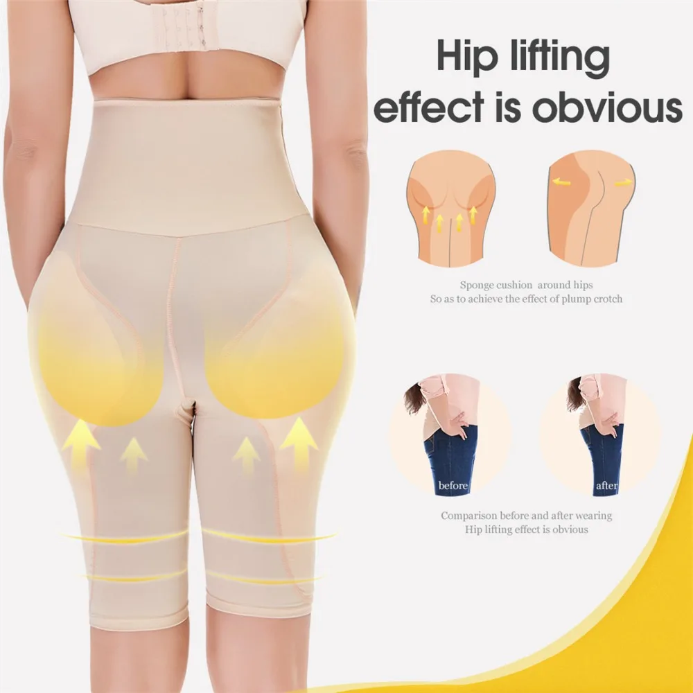 Women Body Shaper Butt Pads Fake Ass Padded Panties Fake Buttocks Lingerie High Waist Tummy Control Body Underwear Butt Lifter