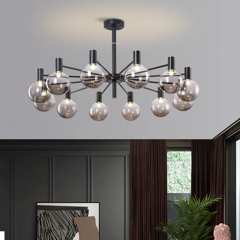 Imagem -04 - Nordic Luxury Living Room Led Chandelier Lâmpada Moderna Simples para Casa Sala de Jantar Quarto Café Teto Novidade