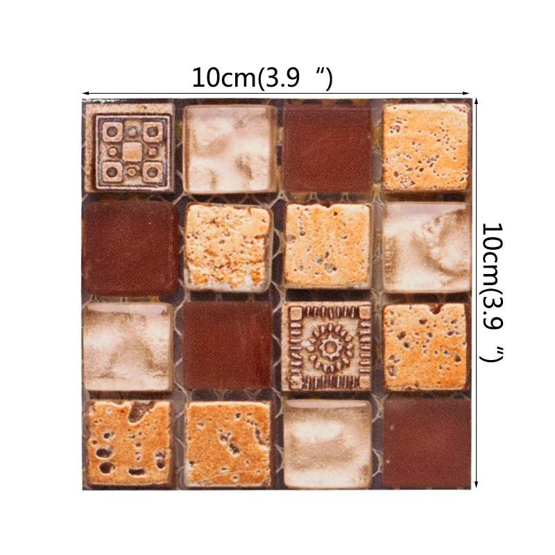 10 sztuk 10*10CM mozaika wodoodporna ściana naklejki symulacja płytki samoprzylepne naklejki ścienne DIY Home łazienka dekoracje kuchenne — zdjęcie 5