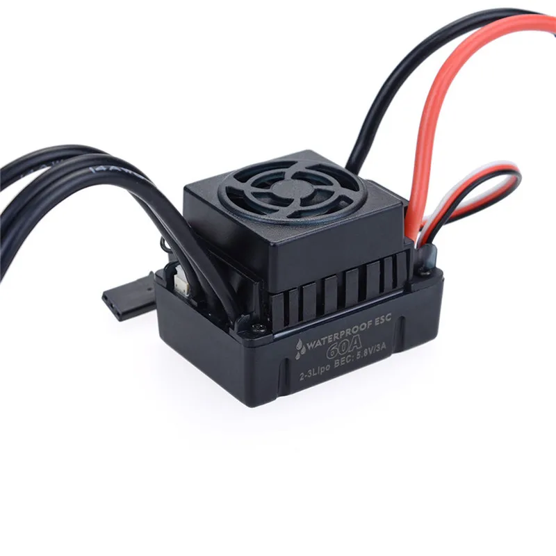 Surpass Hobby Waterproof F540 V2 4370KV/3300KV Sensorless Brushless Motor with 60A ESC for 1/10 RC Car Vehicles