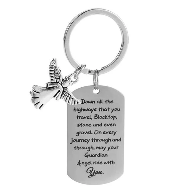 Drive Safe Keychain New Driver Gifts Dad Boyfriend Gifts May Your Guardian Angel Ride with You Jeep Lover Gift