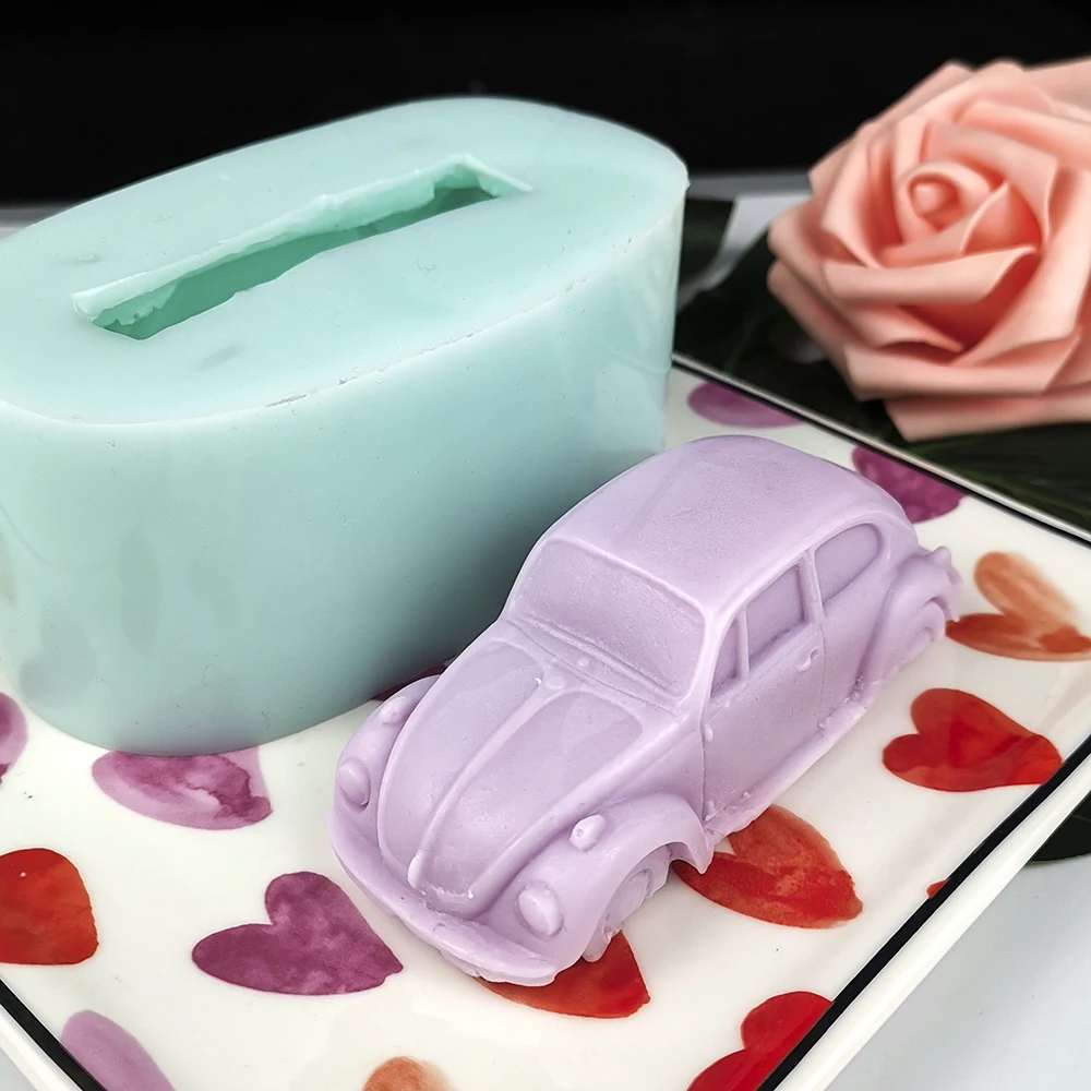 PRZY Toy Car Soap Molds Mould Silicone Car Soap Molds Fondant Handmade Mold Clay Resin Candle Mould