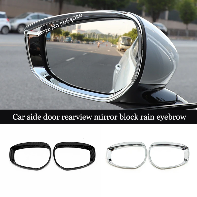 For Mazda 3 2019 2020 Accessories ABS Chrome Car Rearview Mirror Block Rain Eyebrow Cover Trim Exterior Car Styling 2pcs