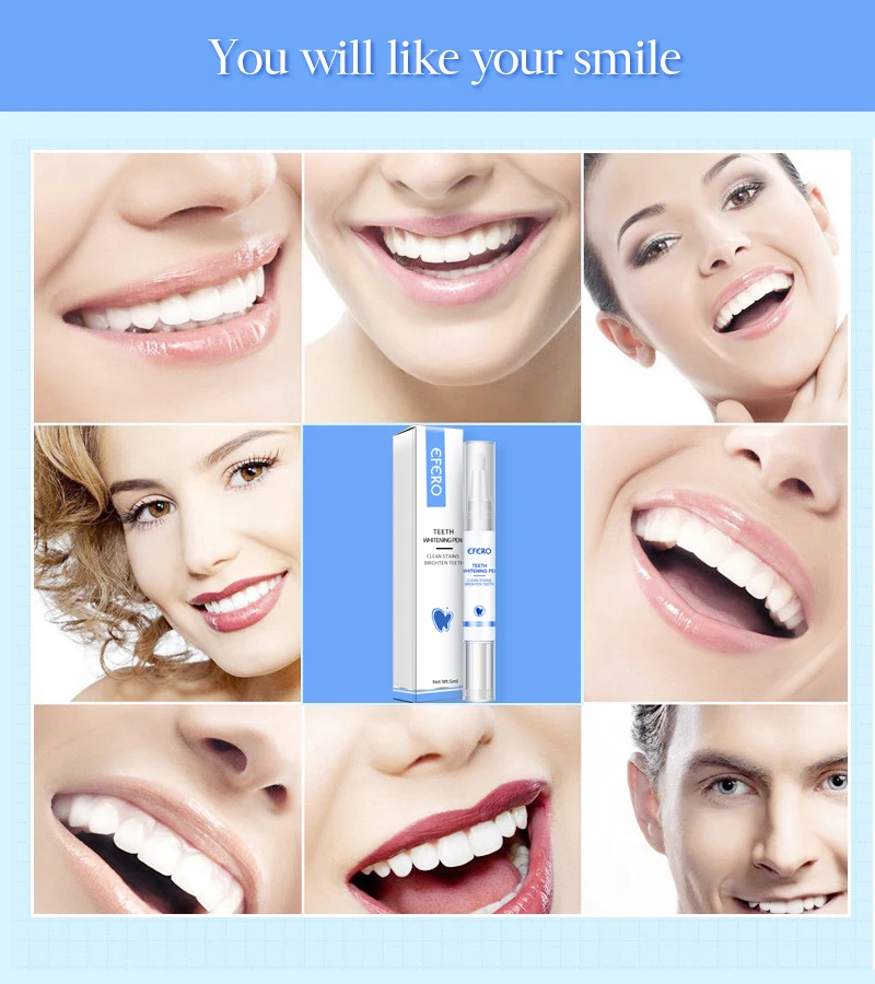 EFERO Teeth Whitening Pen Cleaning Serum Remove Plaque Stains Oral Tools White Teeth Oral Hygiene Tooth Whitening Pen Dentes