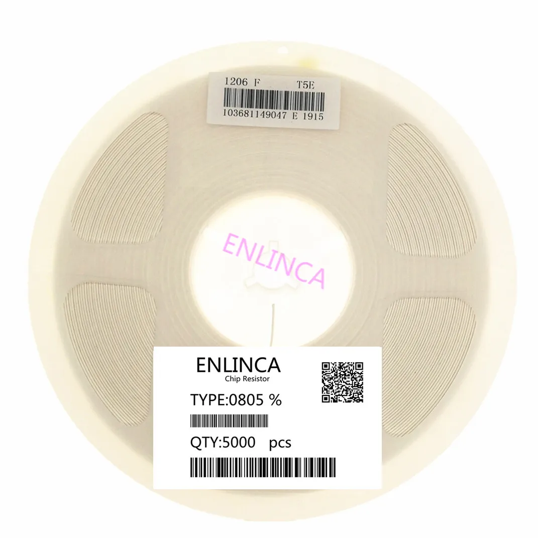 

ENLINCA 5000pcs full reel 0805 5% smd chip resistor resistors 0R-10M 1/8W resistor 1R 10R 1K 10K 10R 47R 470R 100R 47K 470K 1M