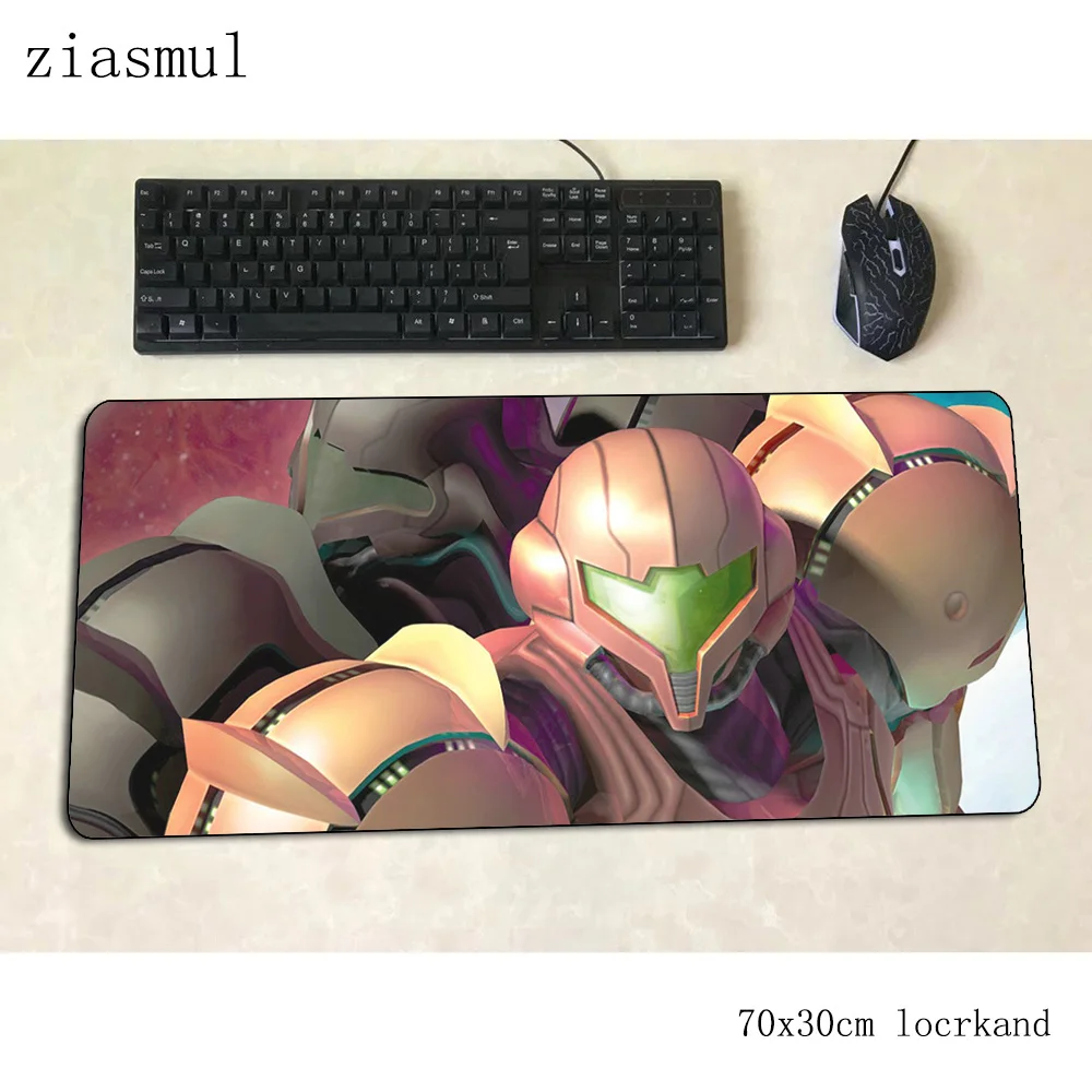 Коврик для мыши metroid, компьютерный коврик с массивным рисунком, 700x300x 3 мм, игровой большой Популярный Настольный игровой коврик для мыши с клавиатурой