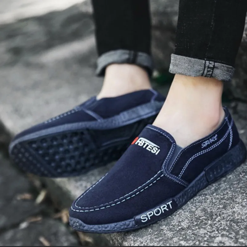 

New Men Canvas Shoes Non-slip Comfortable Denim Shoes Sports Casual Fashion Breathable Men Sneakers Size 39-44