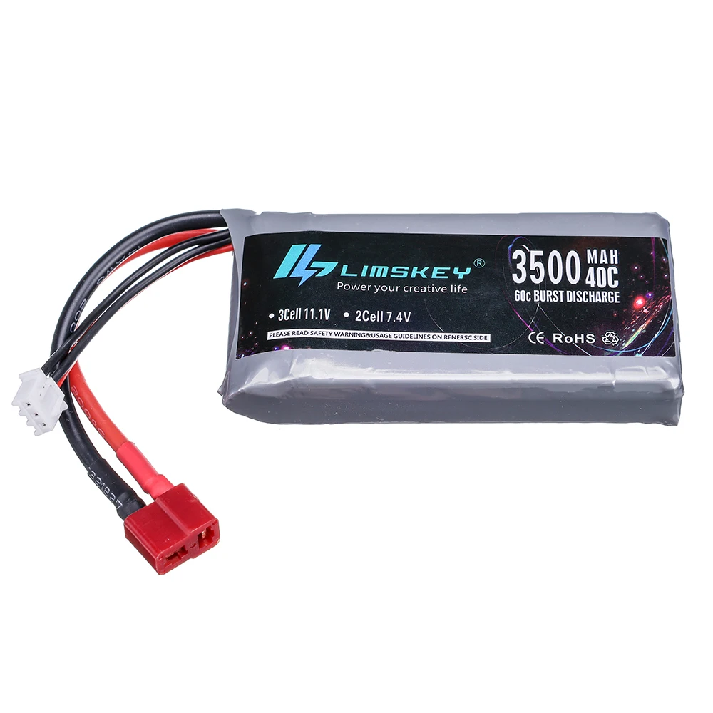 Akumulator 7.4V do Wltoys 144001 samochód 2s 3500mah bateria lipo T wtyczka do Wltoys 144001 12423 12428 104001 124018 RC akumulator samochodowy