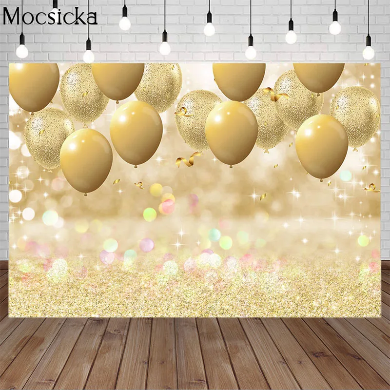 Mocsicka Luxus Ballon Fotografie Hintergrund Bokeh Glitter Geburtstag Hintergrund Photo Schießen Nach Foto Dekoration Requisiten