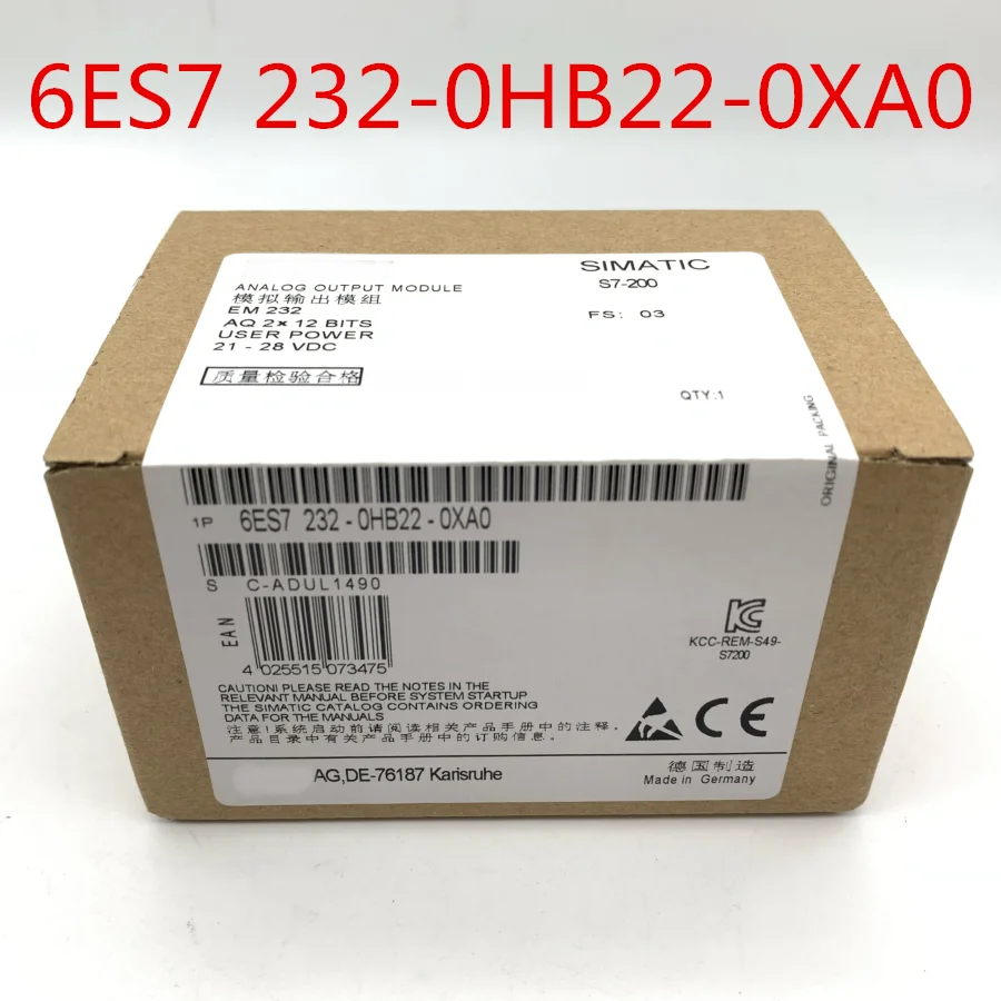 

EM232 2AO Extensible Module For S7-200 PLC 2 Channel Output Analog Module 6ES7 232-0HB22-0XA0