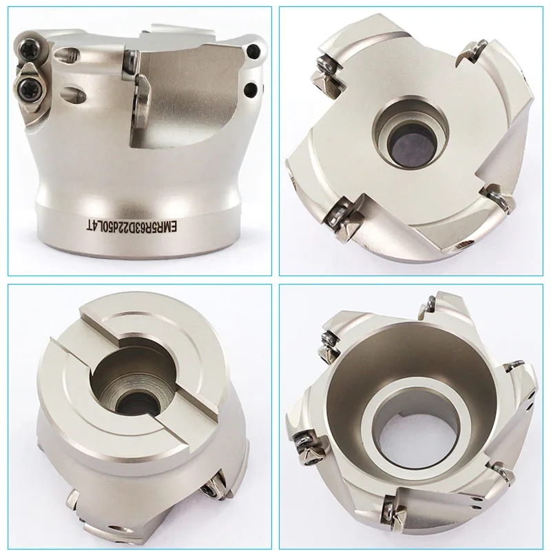 EMR5R 50-22-4T EMR5R63-22-4T 80-27-6T 100-32-6 الكتف الوجه الطحن القاطع رئيس الكرة الأنف طحن أدوات رئيس إدراج RPMW1003MO