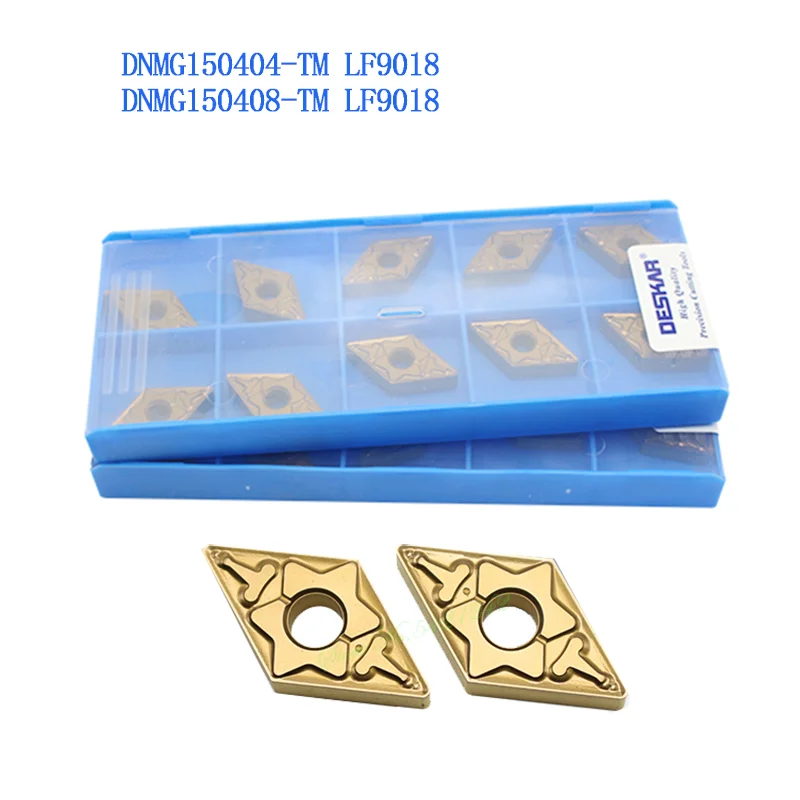 10PCS DNMG150404 DNMG150408 TM LF9018 Carbide Insert 100% Original DESKAR Cutter tools CNC Lathe External Turning Tool For Steel