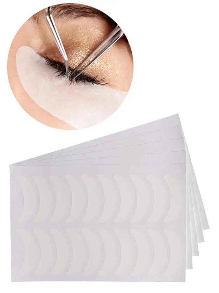 100Pcs/set Eyelash Extension Patches Eyelashes Paper Eyelash Extension Under Eye Pads Tips Sticker Natural Eye Lashes Makeup