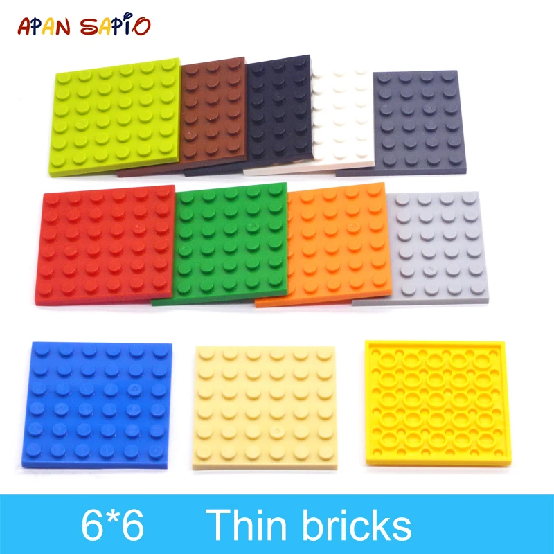 

10pcs DIY Building Blocks Thin Figures Bricks 6x6 Dots 12Color Educational Creative Compatible With Brand Toys for Children 3958