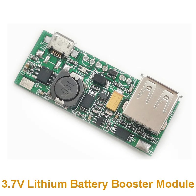 3.7V Lithium Battery Booster Module Charge-Discharge Protection Board Power Supply 5V 1A Step-up Module