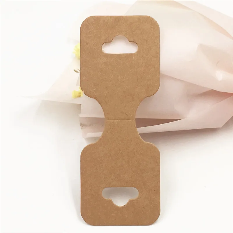 

Wholesale 1000pcs 9x3.5cm brown Folding Necklace Package Tag Card Display Hanger Card Tags