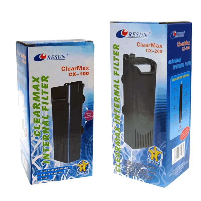 

Resun CX-100 CX-200 Fountain Style Aquarium Turtle Lizard Fish Tank Low Water Internal Filter