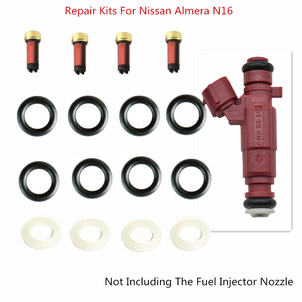 Wholesale 4 Sets Fuel Injector Repair Kits For Nissan Almera N16 2005 Parts #0280 155 940 Hot Sale Auto Parts Aftermarket