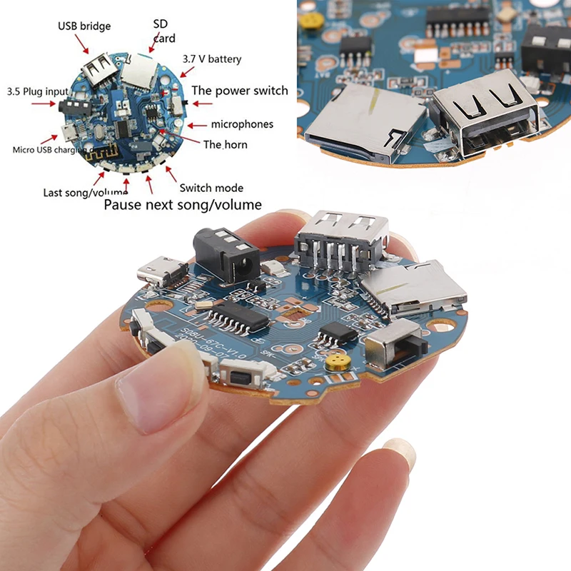 Neue 3,7-5V Multifunktions Bluetooth Empfänger PCBA Audio Verstärker Board MP3 Decoder
