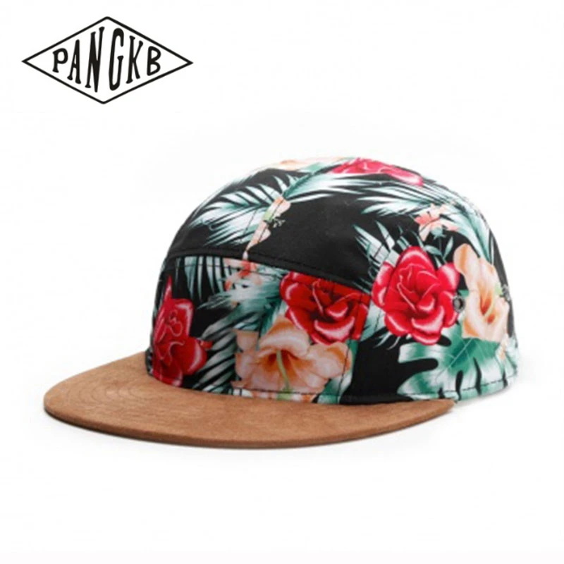 PANGKB Brand AWESOME 5 PANEL CAP fashion flower adult outdoor casual baseball cap sports snapback hat for men women sun hats