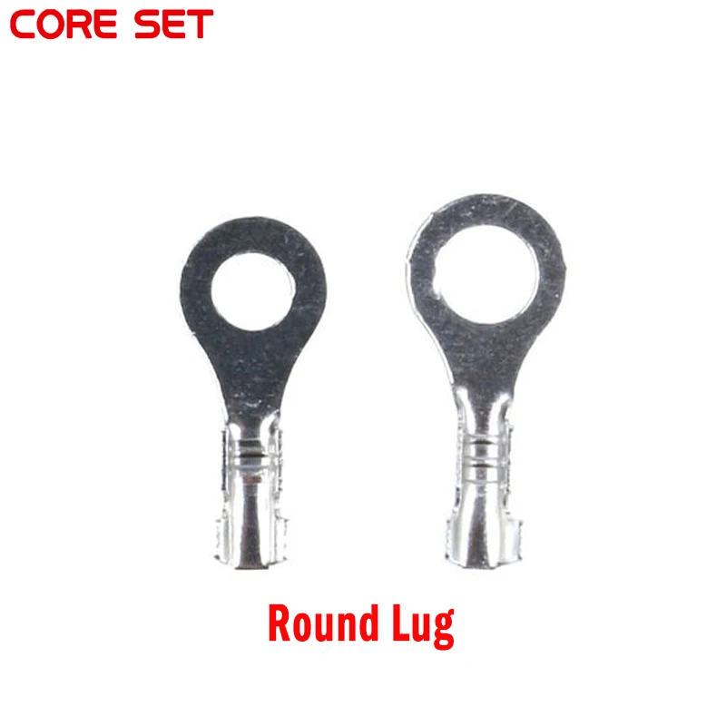 100Pcs Round Terminal Block Inner Diameter 3.2 4.2 Cold-pressed Connect Copper Connector O-type Wiring Nose Round Bare Terminals