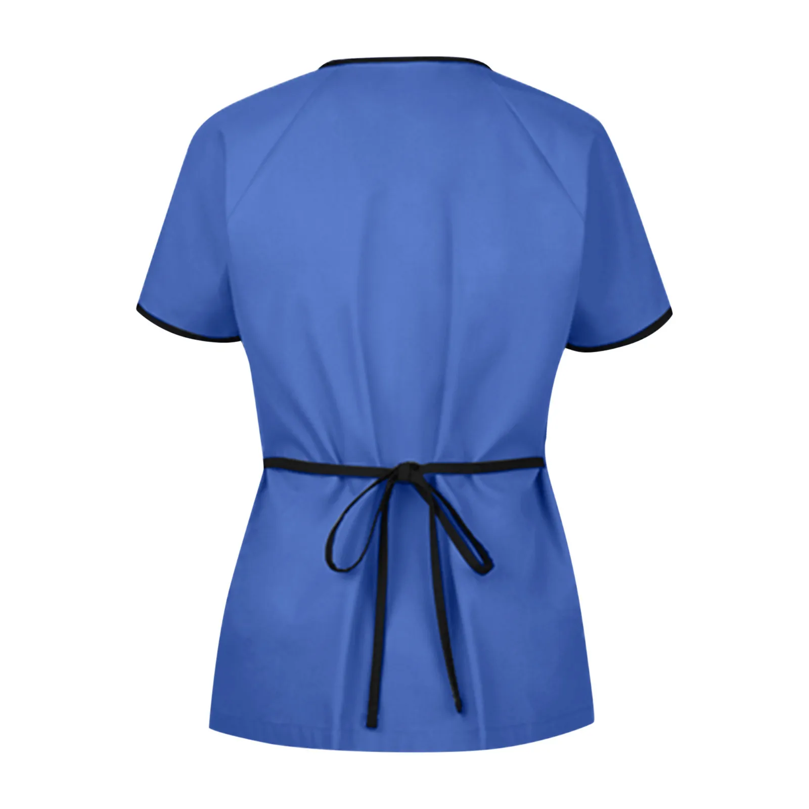 Nurse Uniform Women Solid Color Scrubs Tops Uniforms Short Sleeve Pockets Medical Nurses Uniformes Blouse Nursing Clothes Shirts