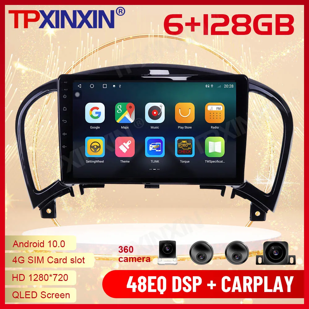 

2 Din Carplay Android Radio Receiver Multimedia Stereo For Nissan Juke 2011 2012 2013 2014 2015 2016 2017 2018 GPS IPS Head Unit