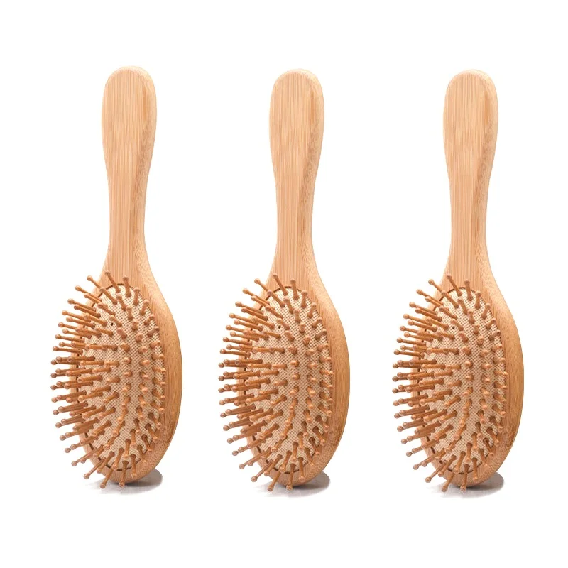 1PC Wood Comb Professional Healthy Paddle Cushion Hair Loss Massage Brush Hairbrush Comb Scalp Hair Care Healthy bamboo comb