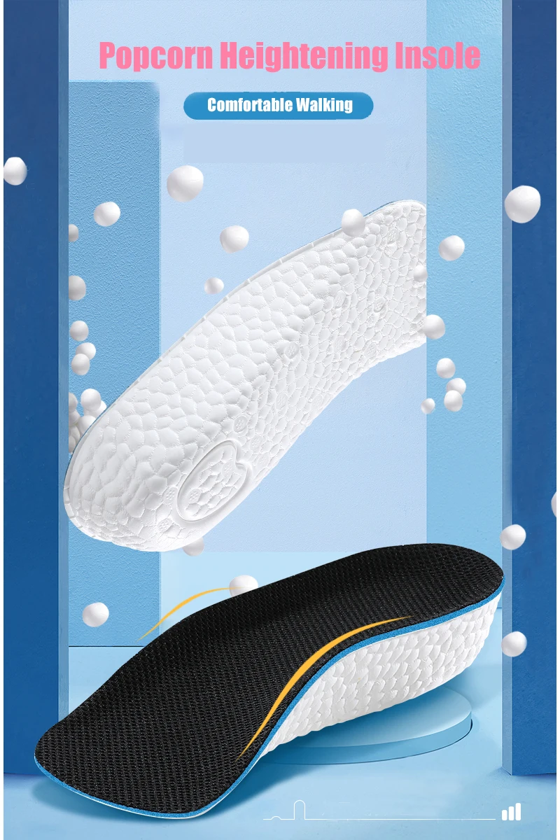 Höhenverstellbare Einlegesohlen für Herren und Damen Schuhe Plattfüße Gewölbestütze Orthopädische Einlagen Sneaker Fersenheber Memory-Schaum Schuheinlagen – Detail 1