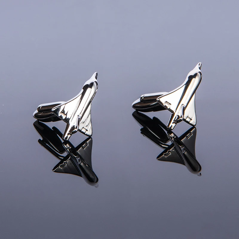 2021 New High Quality Mens Design Airplane Cufflinks Helicopter Aircraft Aeroplane Cuff Buttons For Business Shirt Gift