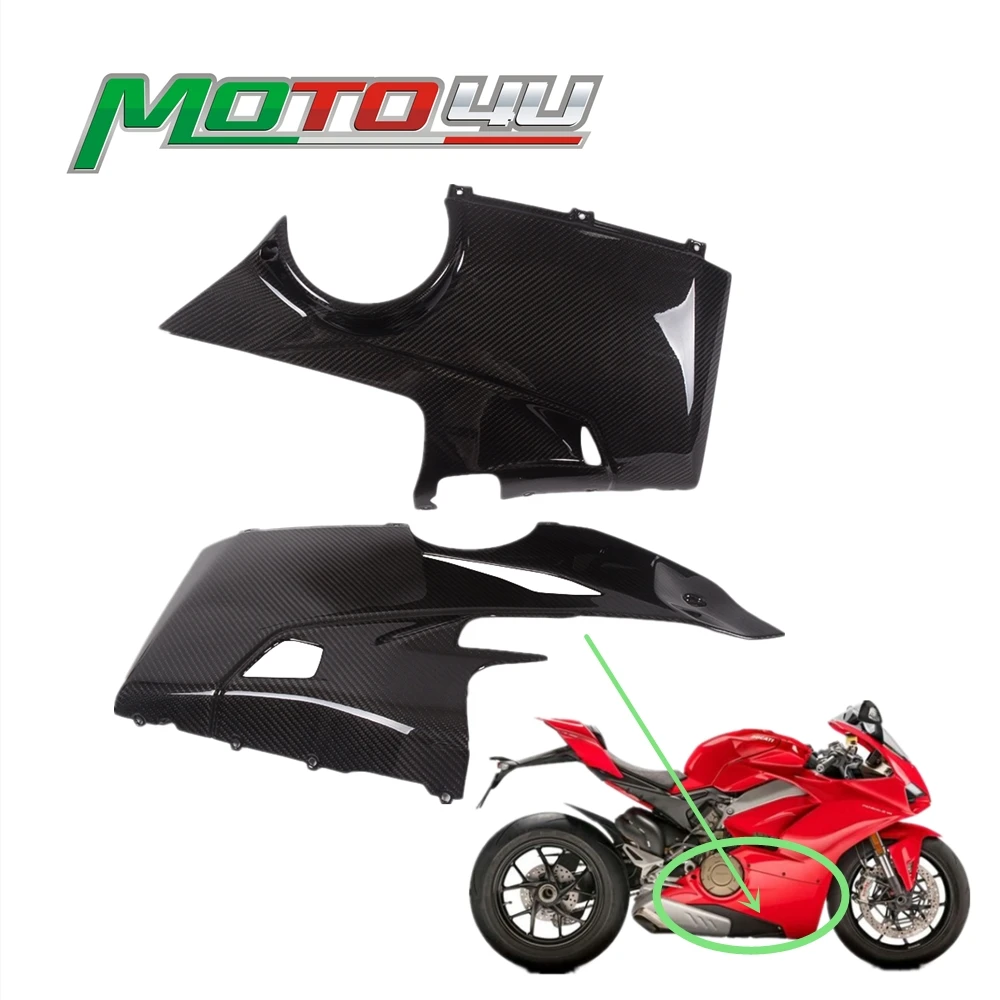 For Ducati Panigale V4 V4S V4R 2018 2019 2020 100% Carbon Fiber Belly Pan Lower Bodywork Motorcycle Fairing