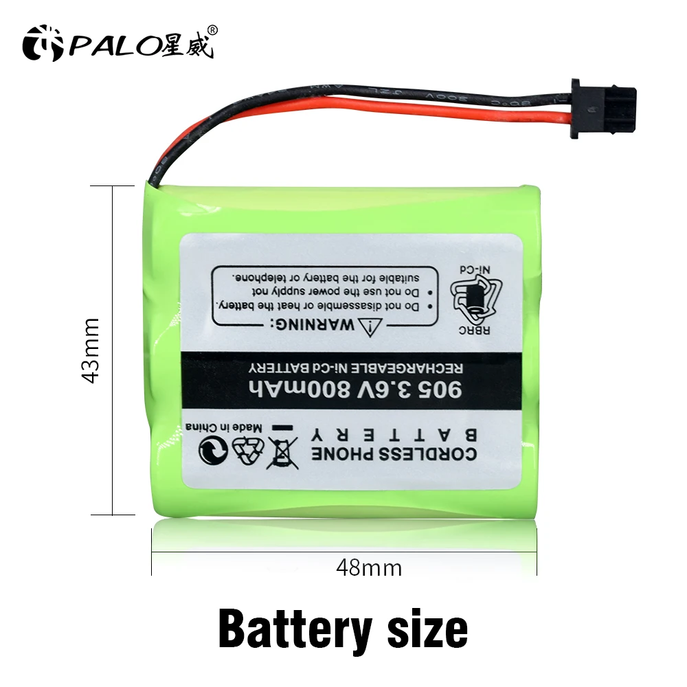 Сменный аккумулятор для телефона, никель-кадмиевый аккумулятор для BT-905 KX-A36, P-P501, B300, AE-255, 800 мАч, 3,6 В, ATT-3AAB BT-800