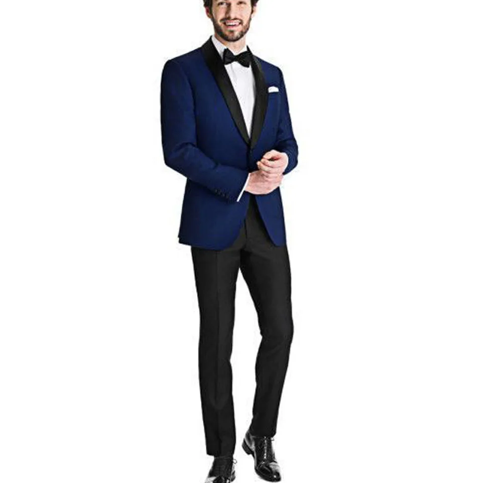 

Slim Fit Mens Tuxedo Two Piece Formal Dress Suit Italian Custom Made Grooms Suit 2020 Wedding Costume Men's Suit for Groom