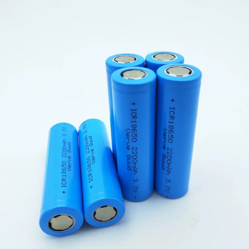 VerveGuud New Original Real Capacity ICR18650-22F 3.7 v 2200mAh 18650 Lithium Rechargeable Battery For Flashlight /Toy/Tool