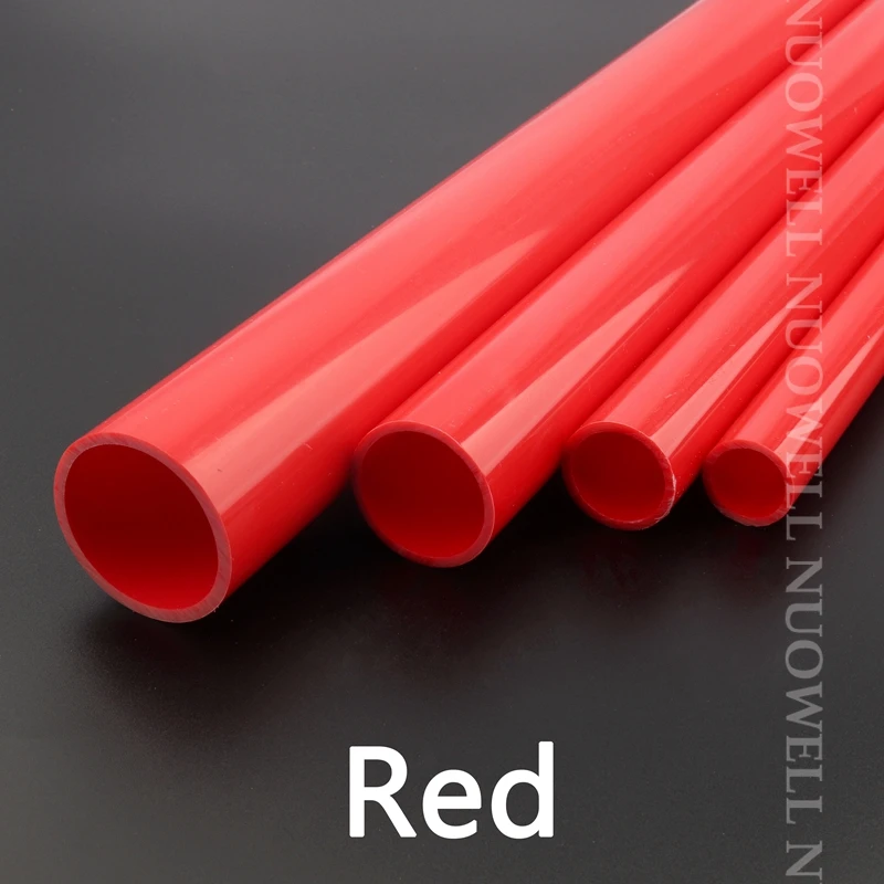 1pc Out Diameter 20~32mm Red PVC Pipe Aquarium Fish Tank Water Supply UPVC Tube Garden Irrigation Watering Fittings 50CM Length