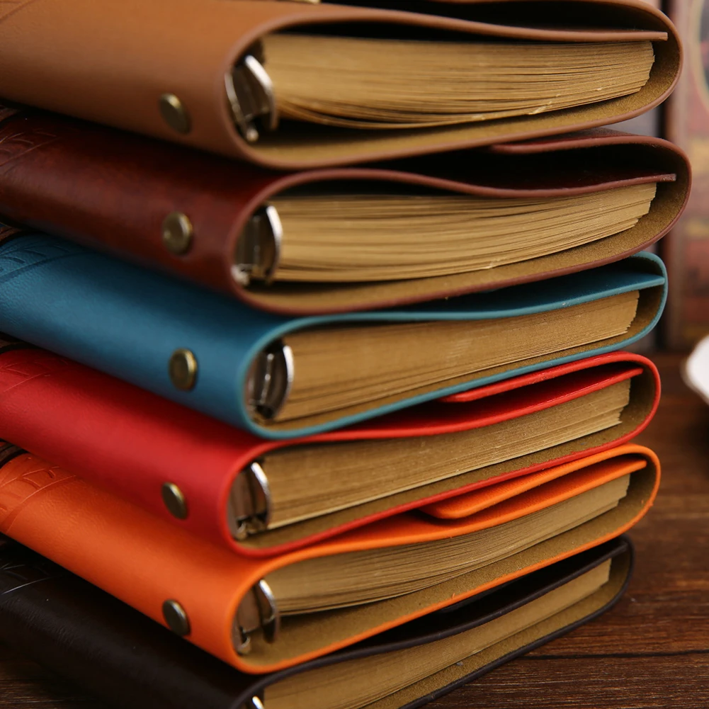 1Pc 80 Vintage Xanh Đậm PU Tờ Thiết Thực Vintage Rời Lá Nhật Ký Tinh Tế Tạp Chí Trống Xách Tay Trường Văn Phòng Phẩm Quà Tặng