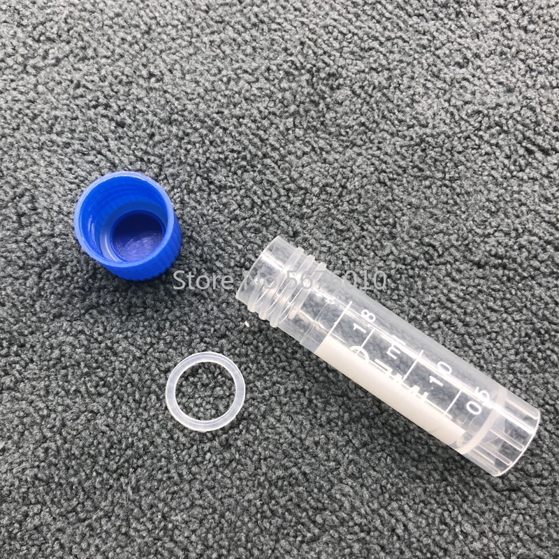 1 Pack 1.8ml Graduated Lab Using Plastic Sample Cryovial Freezing Tube with Silicone Gasket